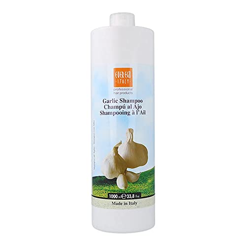 Ever Ego Italy Garlic Shampoo For Damaged, Bleached or Colored Hair | Repairing And Hydrating Hair Care Product For Men And Women | 1L Bottle