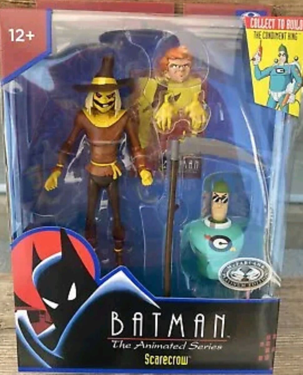 McFarlane Toys - Batman: The Animated Series - Scarecrow (Platinum Edition) (Condiment King BAF) Action Figure (17613) LOW STOCK